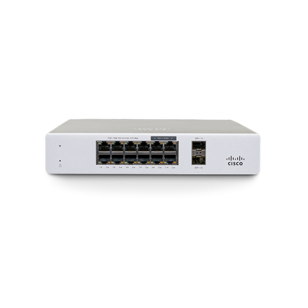 Meraki MS130-12X - 8 GE + 4x (2.5 GE) 240 W PoE+