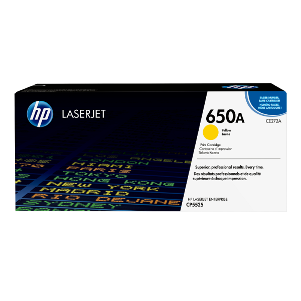 HP 650A Yellow Original LaserJet Toner Cartridge (CE272A)