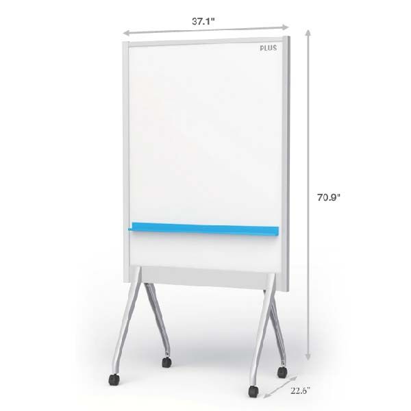 Plus Mobile Partition Board – Navy 428-283, Smartphone Ready Double-Sided Whiteboard