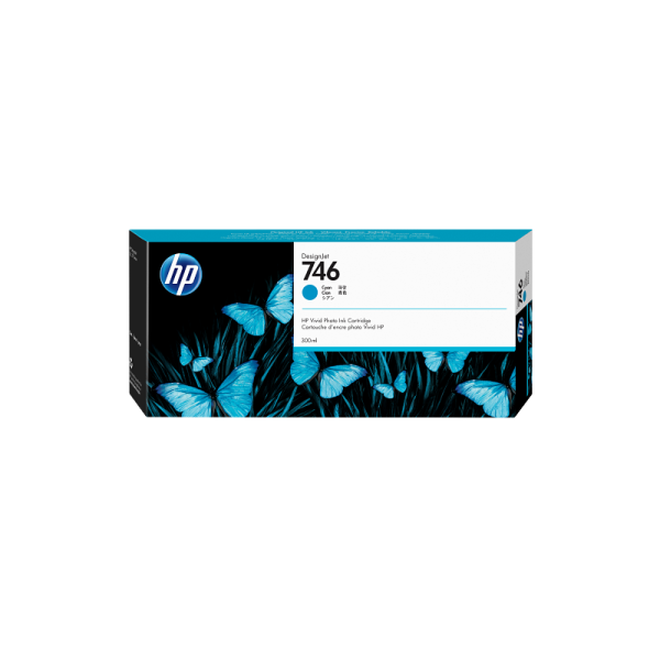 HP 746 300-ml Cyan DesignJet Ink Cartridge (P2V80A)