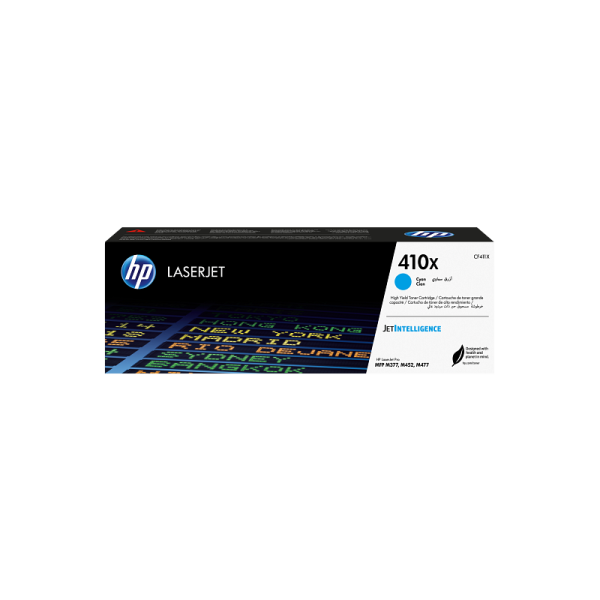 HP 410X High Yield Cyan Original LaserJet Toner Cartridge (CF411X)