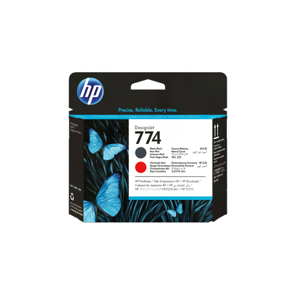 HP 774 Matte Black/Chromatic Red DesignJet Printhead (P2V97A)