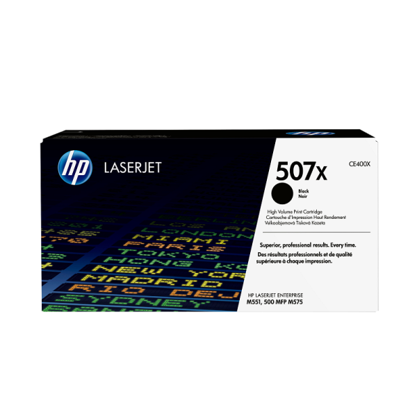 HP 507X High Yield Black Original LaserJet Toner Cartridge (CE400X)