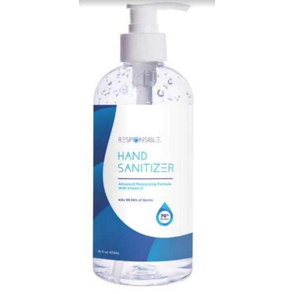 Responsible Hand Sanitizer Kills 99.99 of Germs -RS-HS-236 / 8oz Bottle - 24/Case