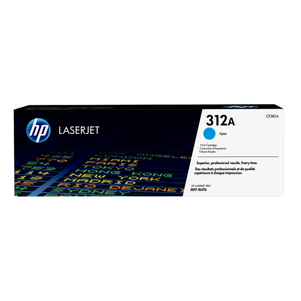 HP 312A Cyan LaserJet Toner Cartridge (CF381A)