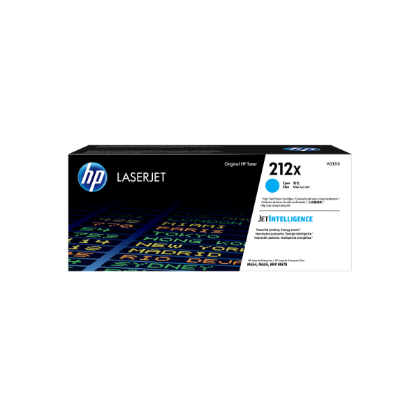 HP 212X High Yield Cyan Original LaserJet Toner Cartridge (W2121X)