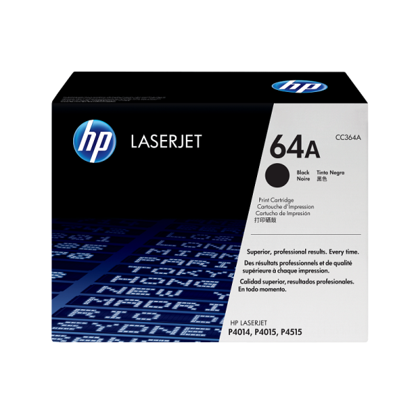 HP 64A Black Original LaserJet Toner Cartridge (CC364A)