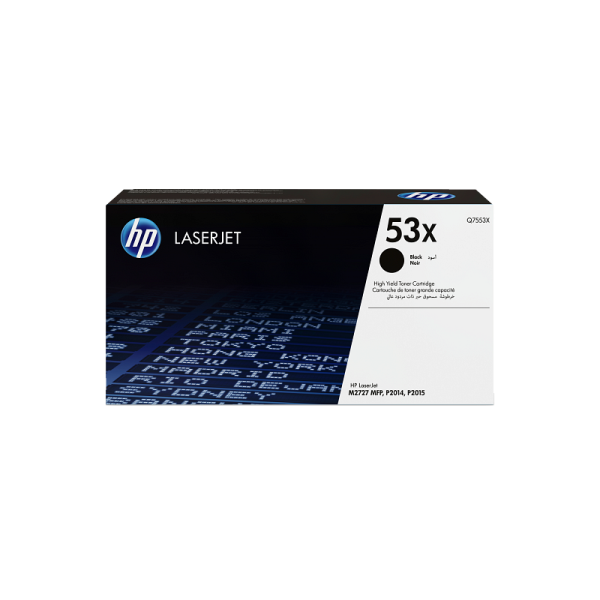 HP 53X High Yield Black Original LaserJet Toner Cartridge (Q7553X)