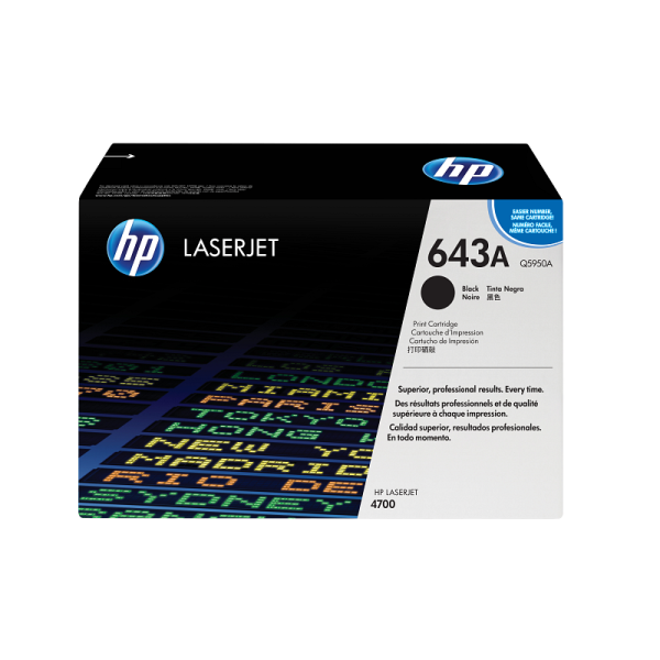 HP 643A Black Original LaserJet Toner Cartridge (Q5950A)