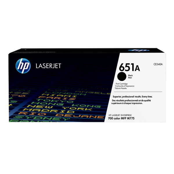HP 651A Black Original LaserJet Toner Cartridge (CE340A)