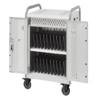 Bretford MDMLAP20BP-90D Pulse L Charging Cart for 20 Devices, w/Back Panel, w/90º outlets