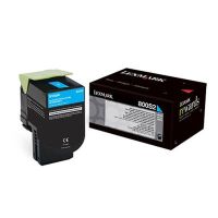 Lexmark 80C0S20 Cyan Toner Cartridge (2k Pages)